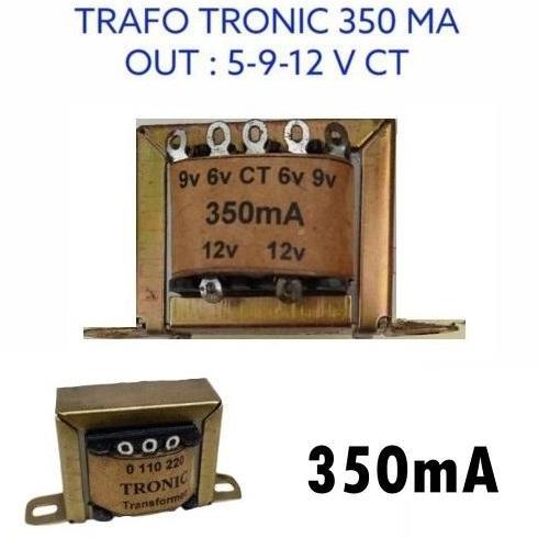 TRAFO 350MA CT MERK TRONIC TRAFO 350MA OUTPUT 12 9 6 CT 6 9 12 VAC
