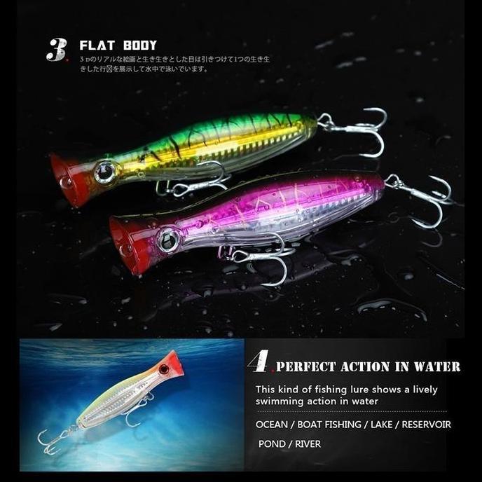 Tsurizao- Umpan Pancing 12Cm43G Permukaan Air Garam Mengambang Rocker Gt Umpan Pancing Umpan Keras B