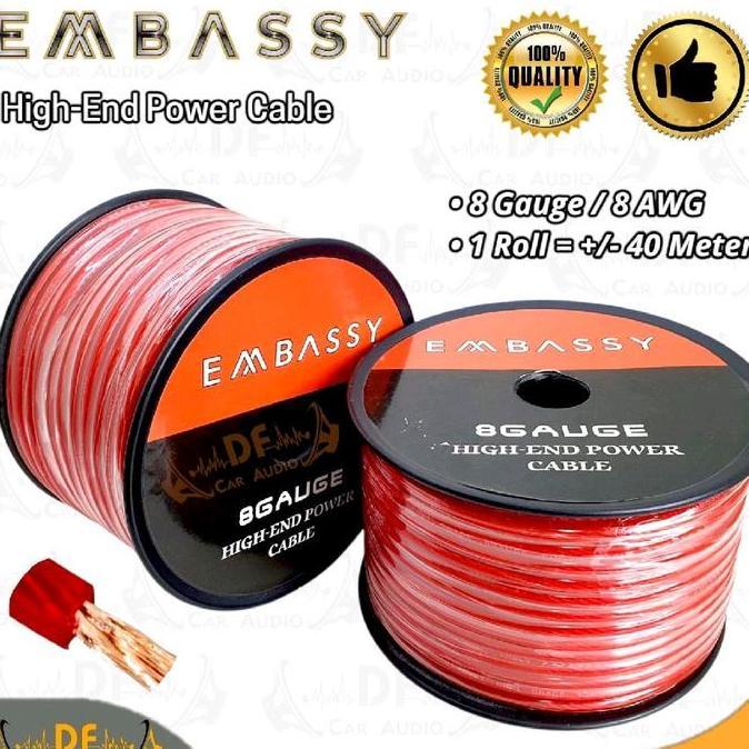 Kabel Power 8 AWG EMBASSY / Kabel Power Audio Mobil 8 AWG EMBASSY / Kabel Strum Audio Mobil 8 AWG EM