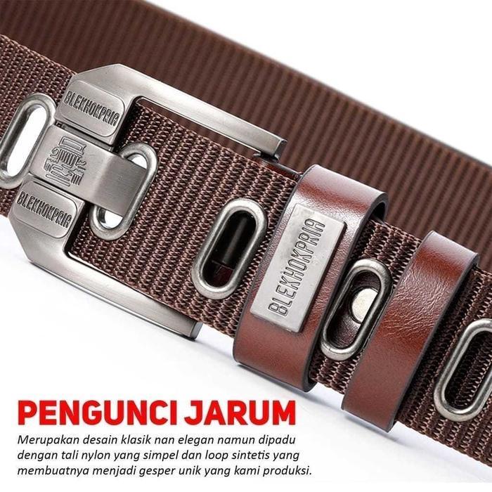 Bisa Cod - Sabuk Cowok Keren Tactical Nylon Canvas Ikat Pinggang Pria Quickly Unlock - Gesper Pingga