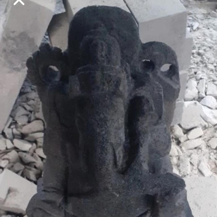 PATUNG BUDHA GANESHA 43CM BAHAN BATU ALAM TERMURAH