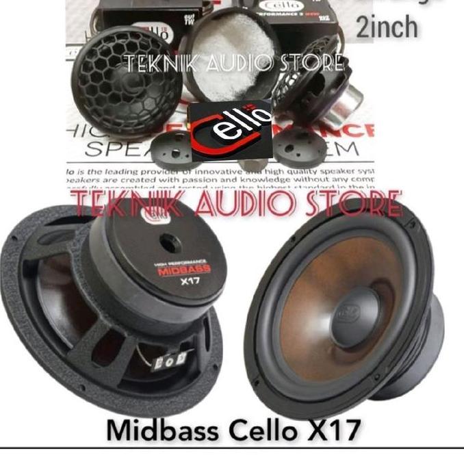 TERBARU - Speaker 2way Cello Midbass X17-fullrange 2inch-Crossover 2way