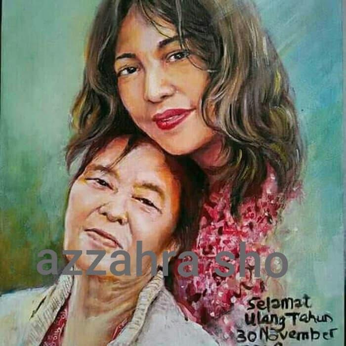 souvenir Lukisan acrylic size 40x50/harga nego