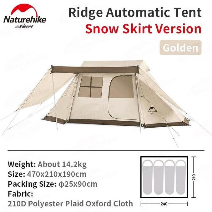 Terlaris Tenda Automatic Village Roof Naturehike Nh21Zp009