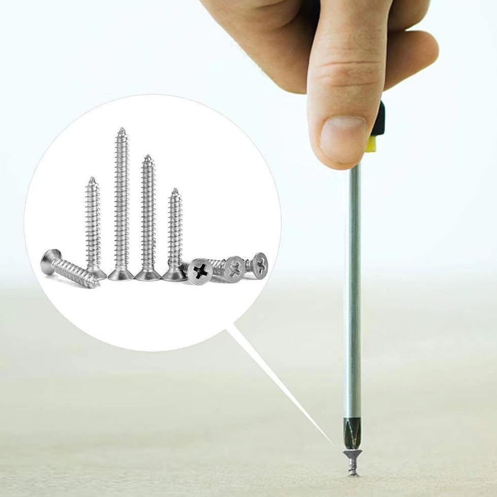 800Pcs Sekrup Transistor Final Panjang 4Mm-12Mm Sekrup Skrup Fab Sekrup Tapping Baut Mur Screw