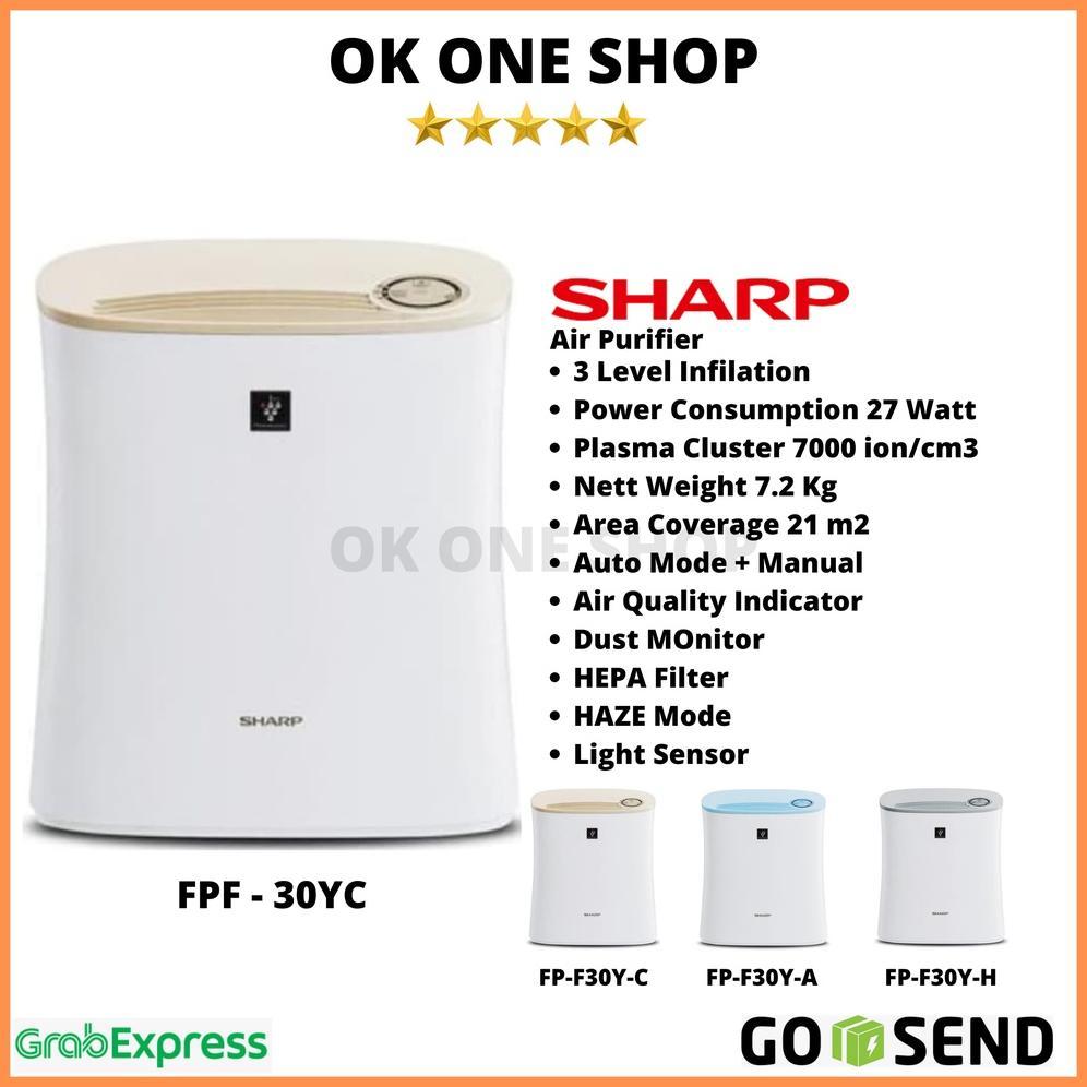 Promo Sharp Plasmacluster Air Purifier Fp-F30Y-C/A/H - Fpf-30Y - Fp-F30-Y
