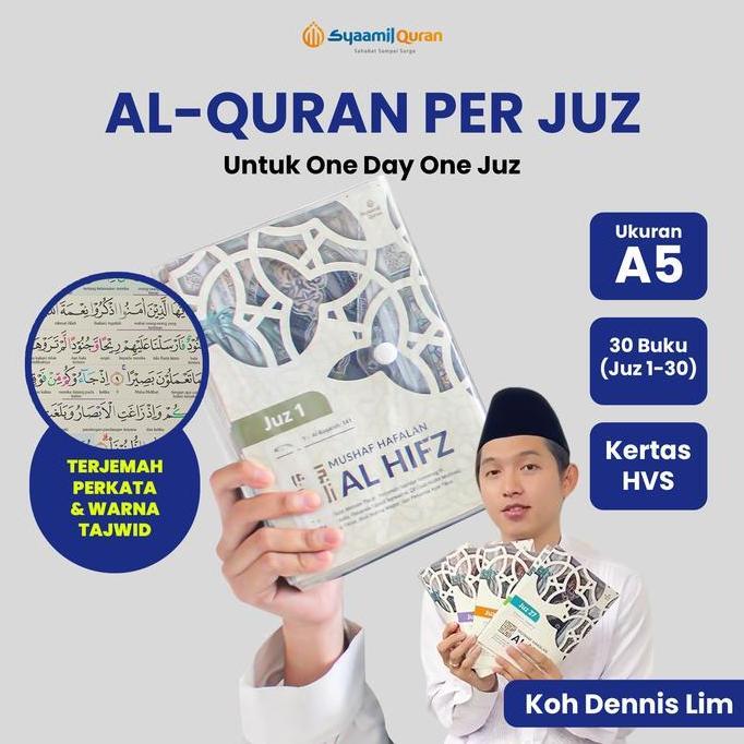 Terlaris Al Quran Per Juz Ukuran A5 Tajwid Warna, Terjemah Per Kata & Qr Audio | Mushaf Hafalan Syaa