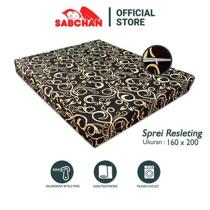 Sabchan - Sarung Kasur Resleting Sprei Matras Busa 160x200 cm