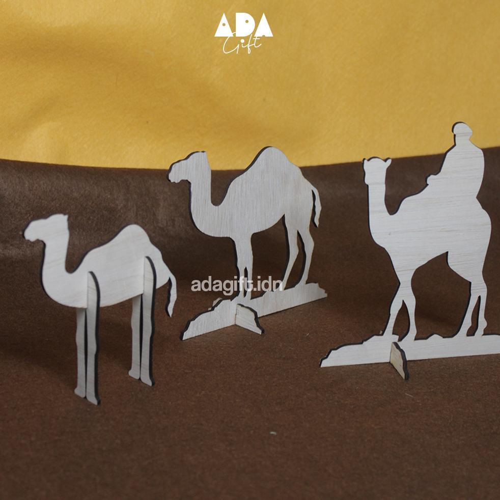 Gratong Unta Kayu Dekorasi Meja | Hiasan Idul Adha | Properti Foto Unta | Ramadhan