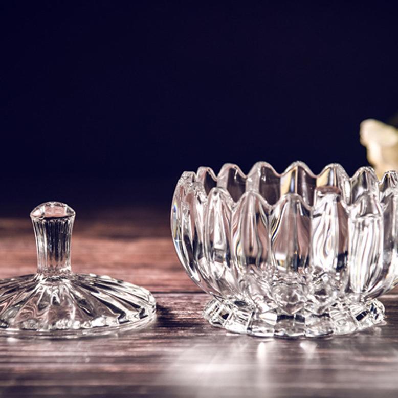 Unik Carat Set Toples Kaca Diamond/Toples Kaca Crystal Lebaran Souvenir Snack Jar