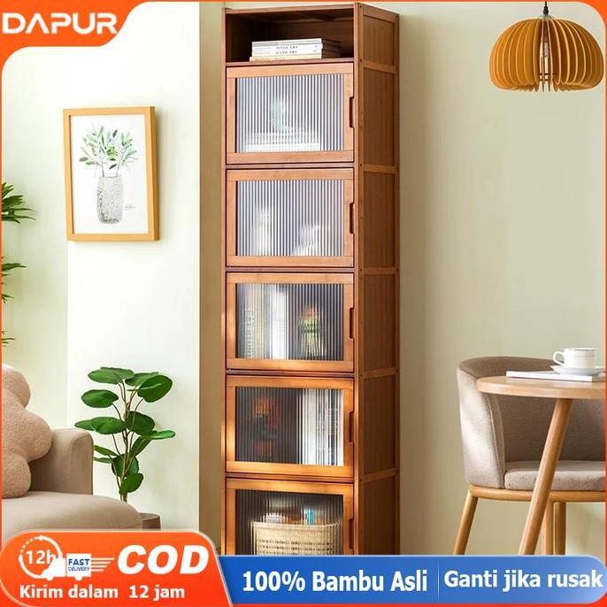 Terlaris [Dh]Lemari Retro Dengan Pintu Kaca Corak Lemari Kayu Dengan Pintu Kaca Transparan - Tahan K