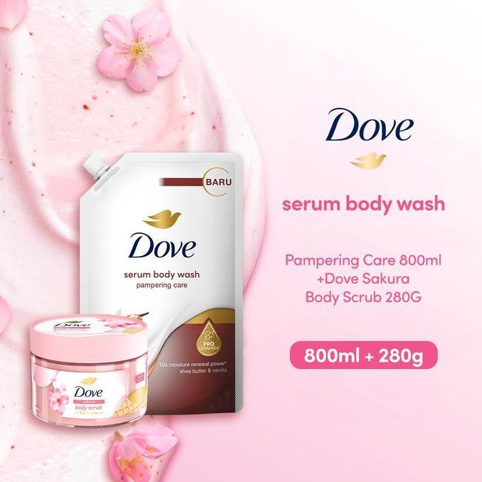 Bathe- Paket Body Care Dove Sabun Mandi & Dove Ice Cream Scrub