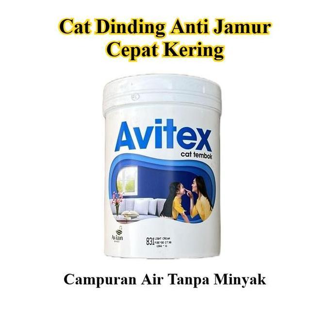 Icebahsa_Seller - Cat Tembok Avitex 1 Kg Interior Plafon | Cat Avitex Putih Warna Matt Tidak Kilap |