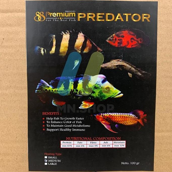 Sakana- Pelet Ikan Predator Premium 88 Predator 100Gr Floating