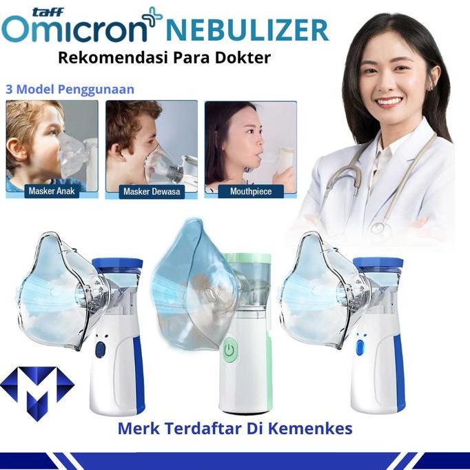 DERTY Nebulizer Alat Uap Terapi Bantu Pernapasan Mengencerkan Dahak Portabel Handheld Inhaler Asma I