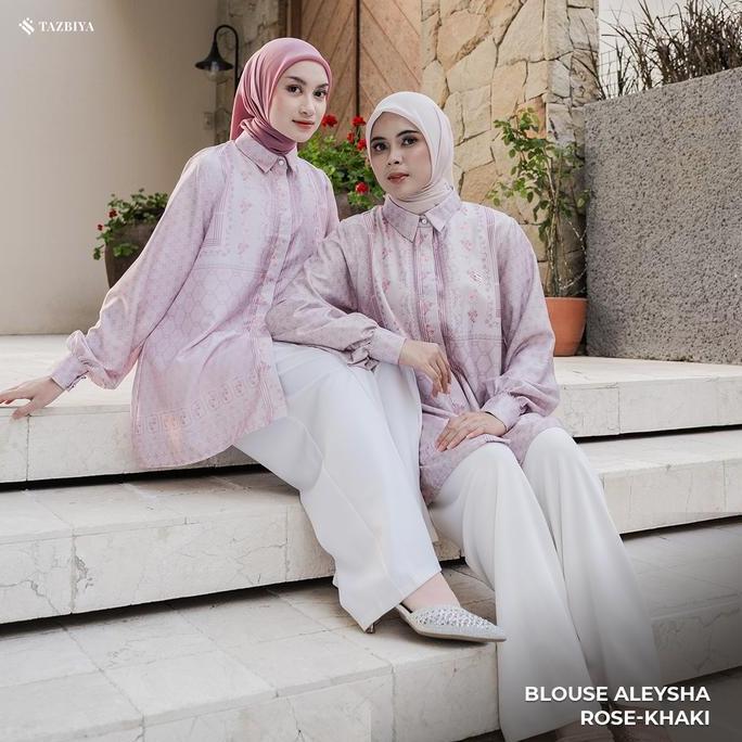 Tazbiya Tunik Silk Motif Premium Series | Tunik Silk Motif | Tunik Terbaru | Atasan Wanita TF