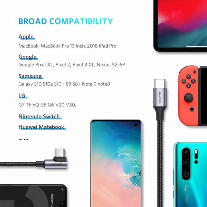 Terusaja- Ugreen Kabel Usb C To Usb C 5A 100 Watt Ugreen Kabel Usb C Pd Charging