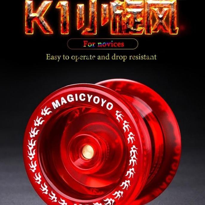 Profesional Magic Yoyo Pro Ori Concave Bearing K1 Blazing Teens Merah