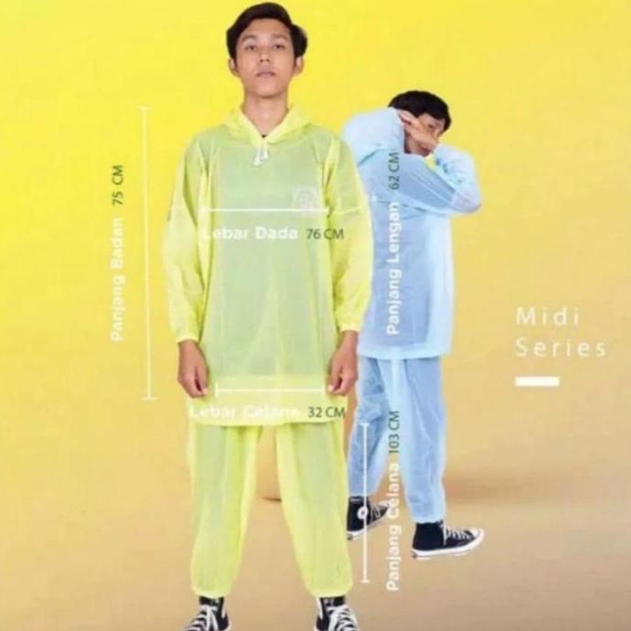 Kind- Elephant Brand Jas Hujan Gajah Mini Poncho Ponco Mantel Hujan Setelan Gajah Midi