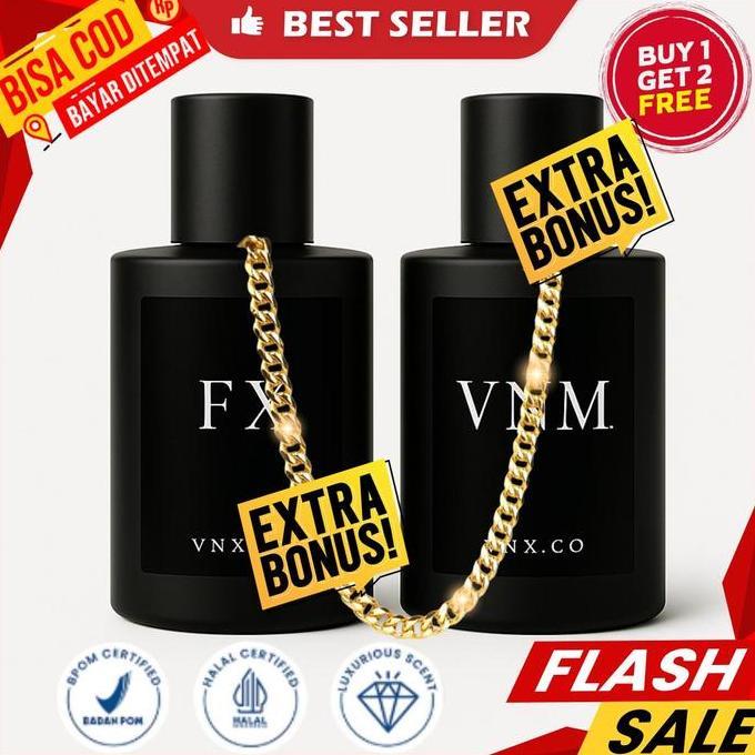 [DAPAT 3] 2 PCS VNX EXTRAIT DE PARFUM + 1 KALUNG MEWAH | WANGI TAHAN LAMA ELEGAN MEWAH MANIS KESEGAR