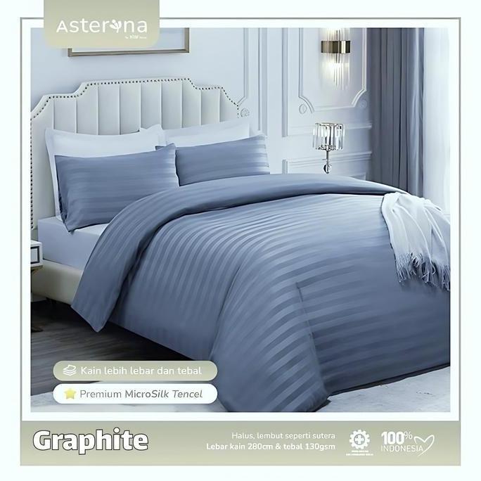 Sprei Set Salur Graphite | Free Anti Geser Premium