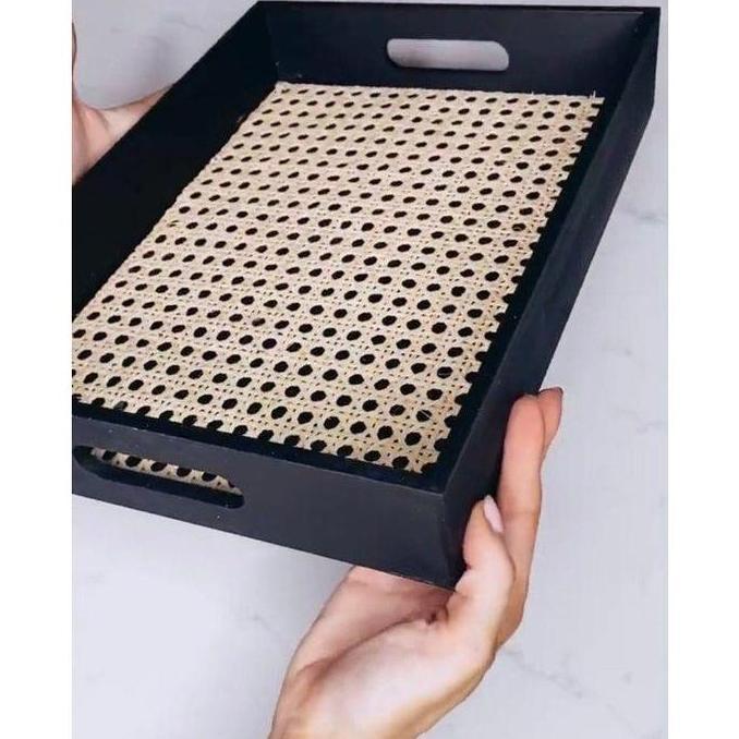 Terbaru Nampan Rotan Hitam,Nampan Kayu MM