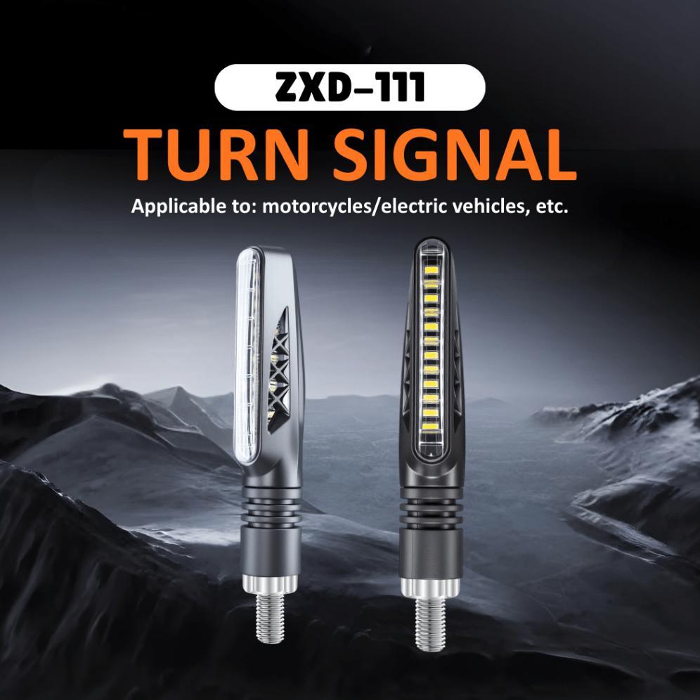 BIG PROMO CED  Lampu Sein ZXD-111 Motor LED  12 Chip - Running Light Mode, Warna Kuning Terang, Univ