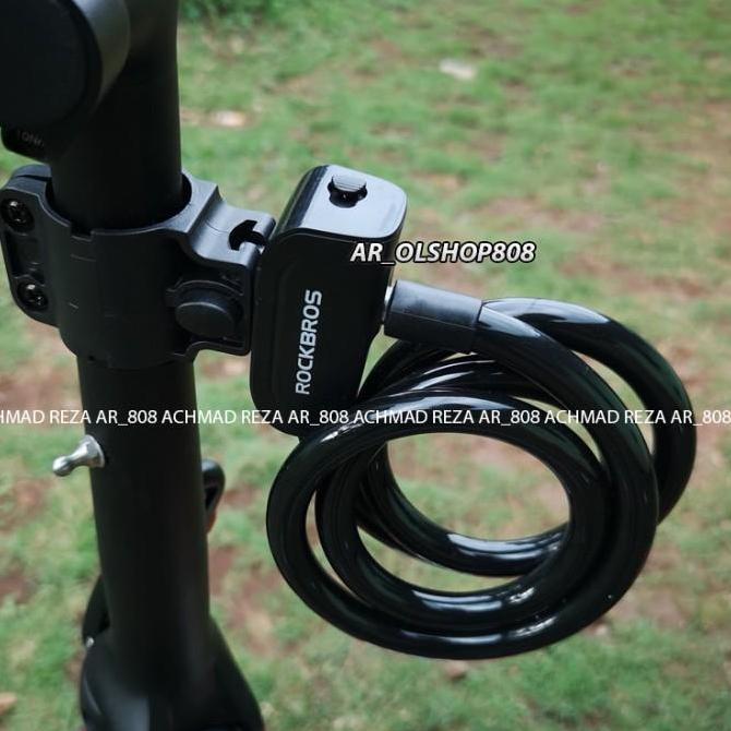 Kunci Gembok Spiral ORIGINAL ROCKBROS Kunci Sepeda Gembok Helm KYT
