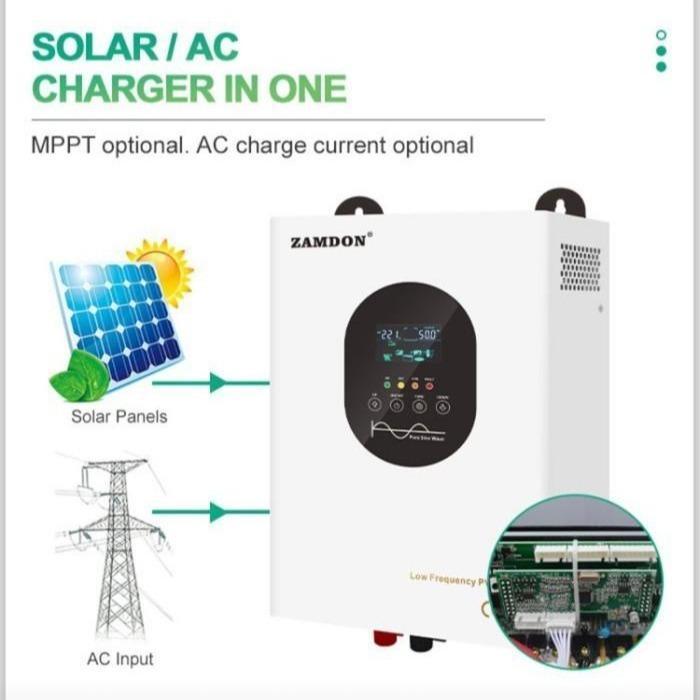 24V 1000W Inverter Hybrid Offgrid Low Frequency Inverter MPPT 40A