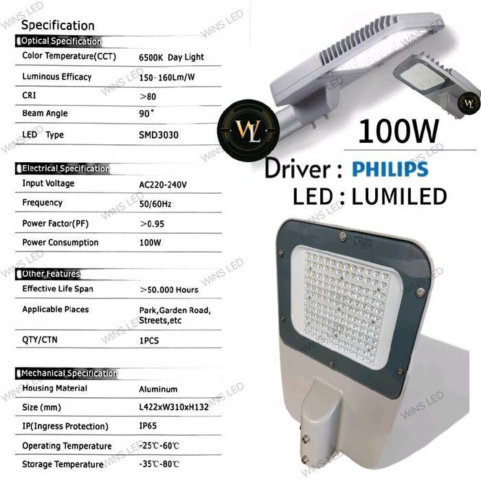 Lampu Jalan Pju Led 100 150 200 Watt 100w 150w 200w Model Driver PHILIPS model BRP 372 SMD 220V 100 