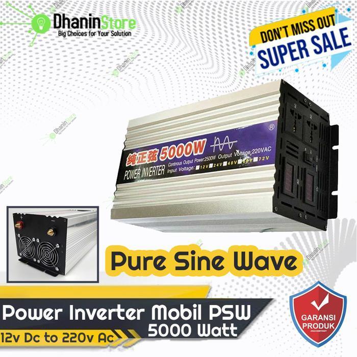 Power Inverter Mobil Dc 12v to Ac 220v Pure Sine Wave PSW 5000 Watt