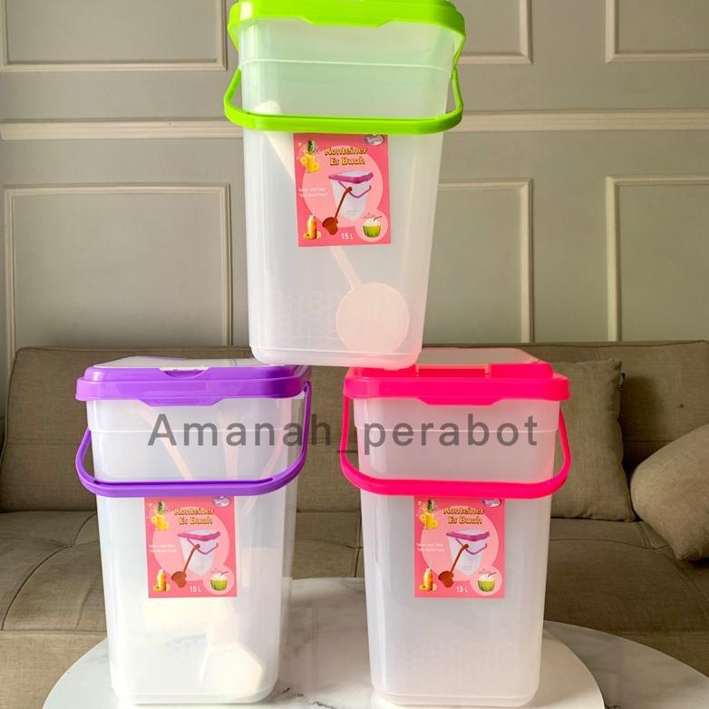 TOPLES ES BUAH + GAYUNG 15 Liter DISPENSER ES BUAH TOPLES AIR MINUM ES