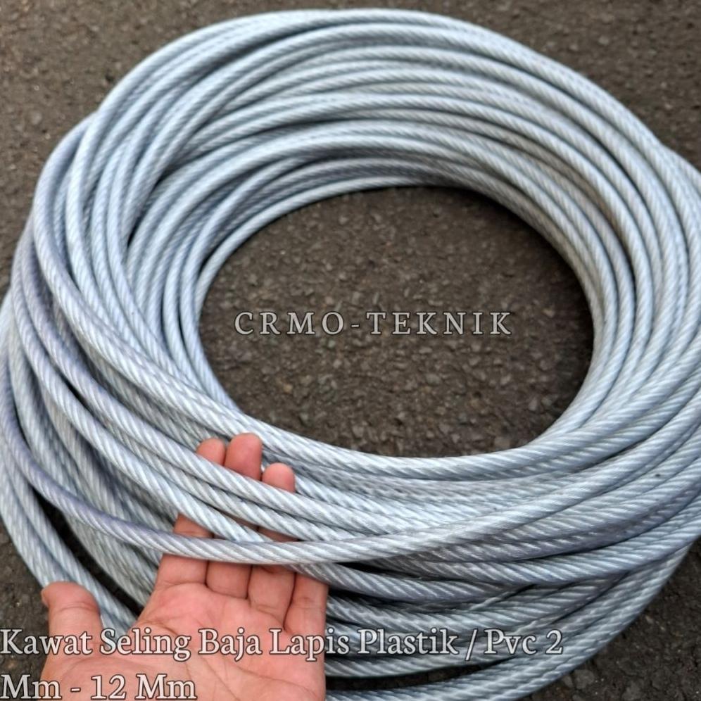 Wire Rope / Seling Baja Lapis Pvc 8 mm 10 mm 12 mm Sling Baja Lapis Plastik Pvs
