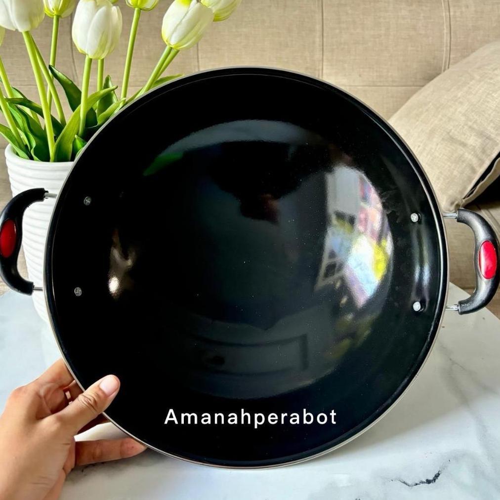 Wajan Kuping Wajan Enamel 34cm Wajan Anti Lengket Wajan Goreng Gsf 34cm Enamel