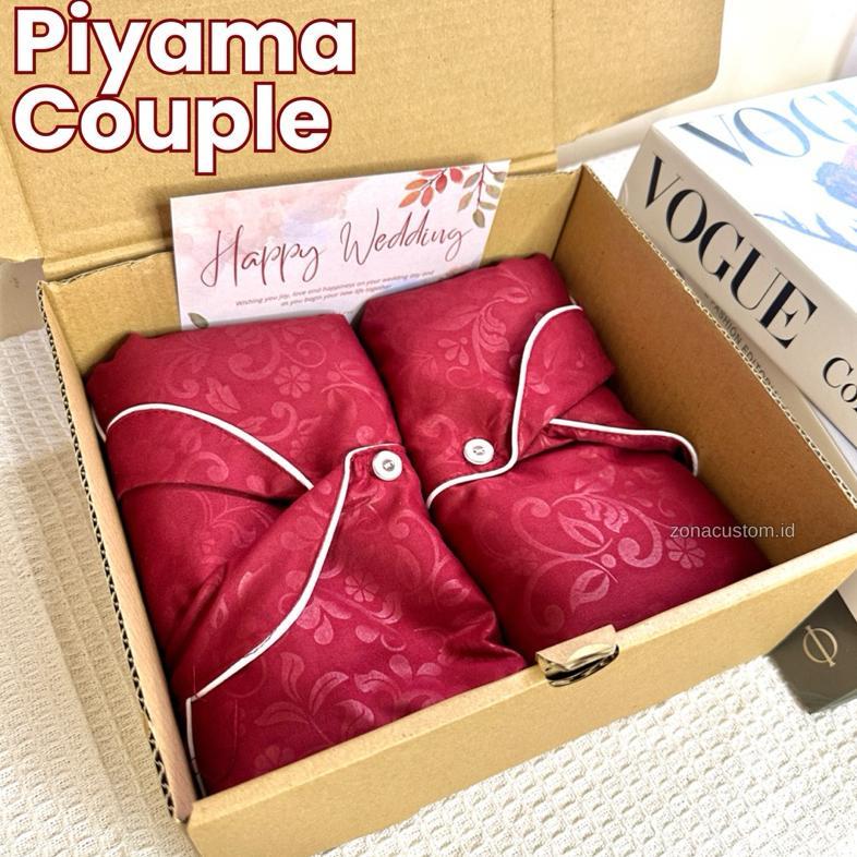 bestpromo hampers wedding piyama couple set | kado pernikahan anniversary pasangan hadiah valentine 