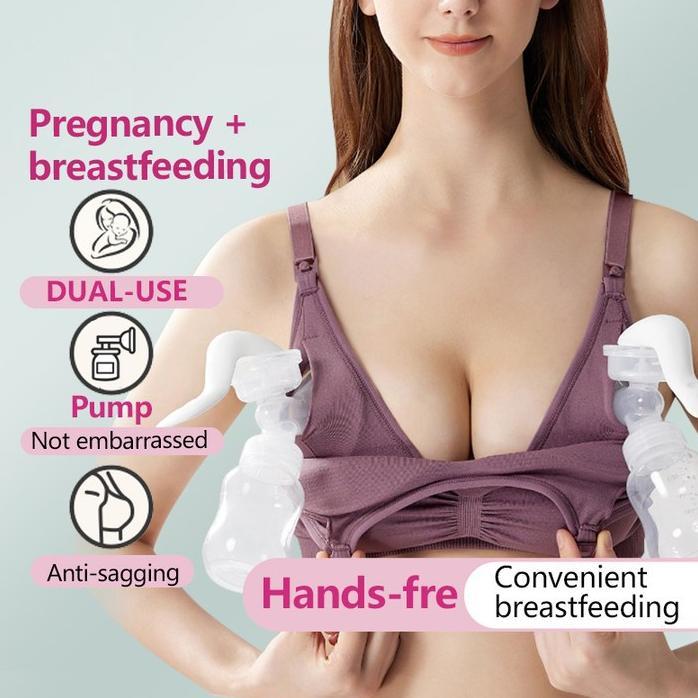 FLASH SALE CUP B-C KANCING DEPAN BRA MENYUSUI BH NURSING BRA HANDSFREE BREAST PUMP UNDEWEAR BREASTFE