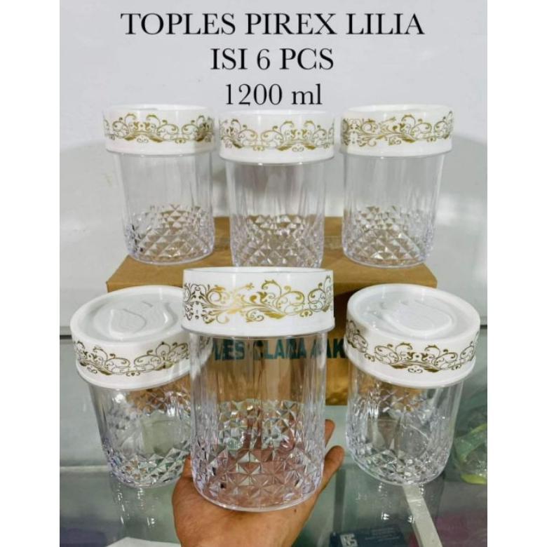 ZEVRACOLLECT TERMURAH TOPLES LEBARAN PIREX LILIA 1200 ML SET 6 PREMIUM