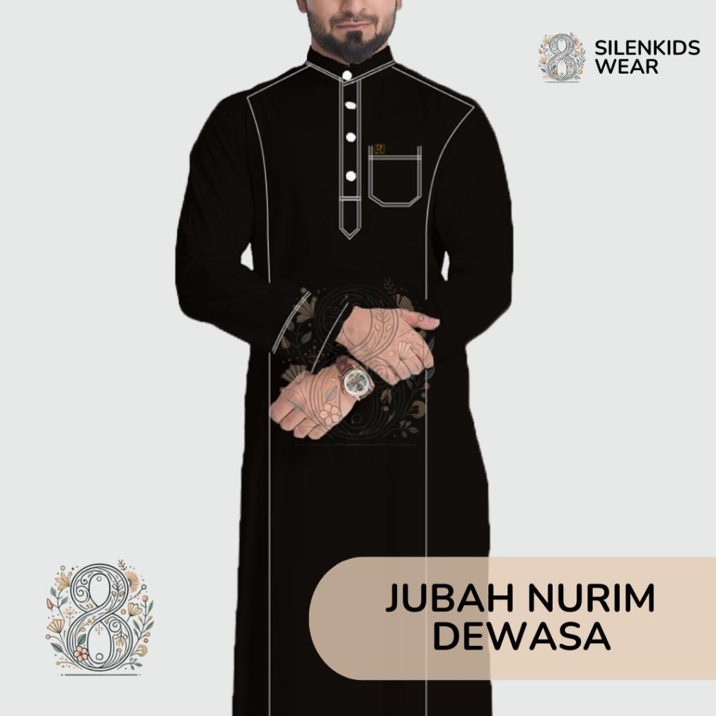 PREMIUM SILEN KIDS Jubah Pria Slimfit Nurim by Rainan Ori Gamis Pria bahan Katun Premium Adem Nyaman