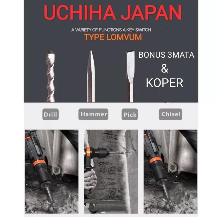 hammer drill murah asli mesin bor UCHIHA bobok beton Japan ori