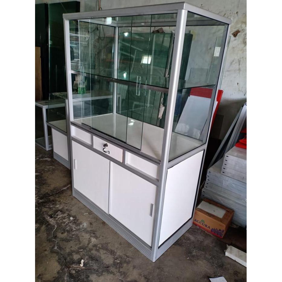 Etalase makanan pintu kaca