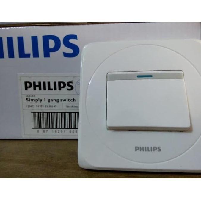 Saklar Hotel Saklar 2 Way Saklar Tunggal Engkel Hotel PHILIPS SIMPLY