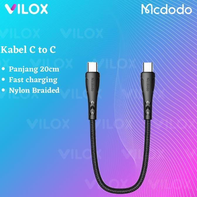 kabel data fast qc pd charger 4.0 60w type c to type c 20cm