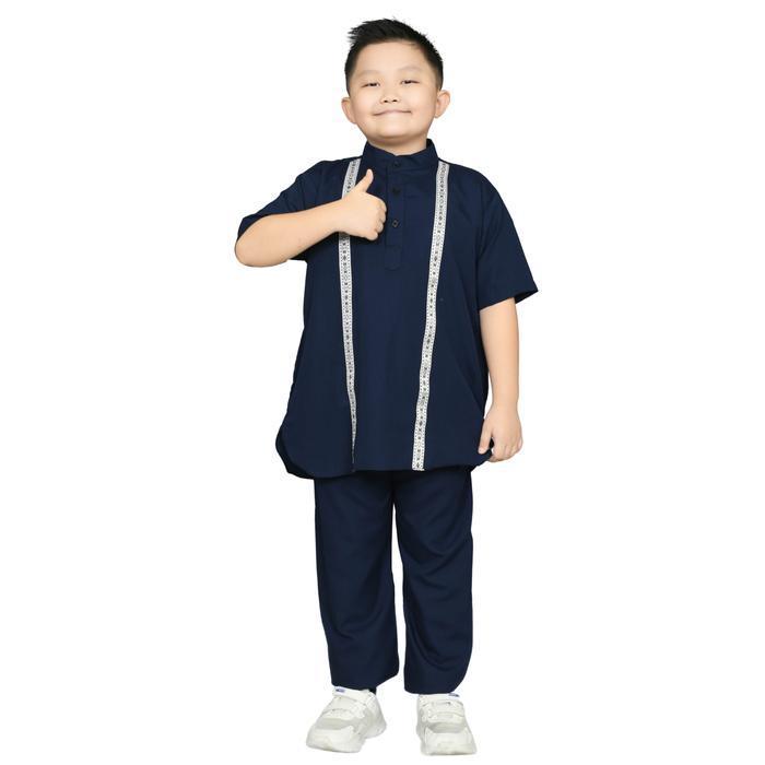 Bisa Cod - Junior Kids - Arka Koko Anak Laki Laki Lengan Pendek Free Peci Usia 1 10 Tahun Koko List 