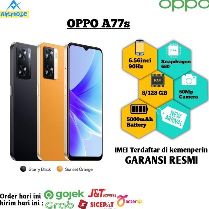 OPPO A77s 8/128 GB NEW SEGEL GARANSI RESMI OPPO TERBARU RAM 8/128
