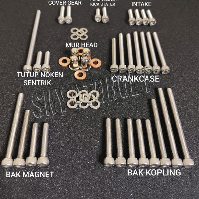 Baut Stainless Blok Baut Stainless Blok Bak SS304 Stainless Mesin Astrea Prima Grand