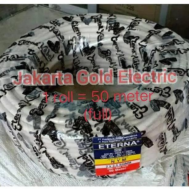 Kabel listrik eterna NYM 2x2.5 Kabel Eterna 1 roll 50 METER