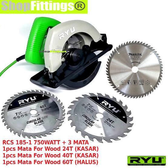 RYU Circular Saw 7" Circle Gergaji Sirkel Potong Kayu 185 2 RCS 185 1