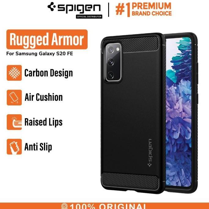 Case Samsung Galaxy S20 FE Spigen Rugged Armor Softcase Carbon Casing