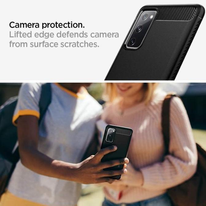 Case Samsung Galaxy S20 FE Spigen Rugged Armor Softcase Carbon Casing
