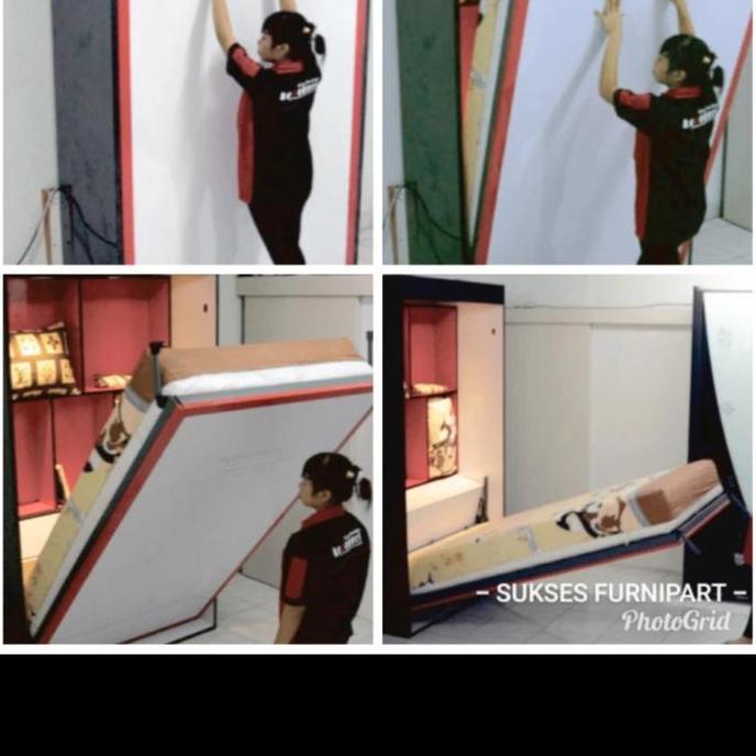 Terlaris Engsel Knockers Hwb 180 Ranjang Lipat Verical / Horizontal Hidden Wall Bed Knockers Hwb 180